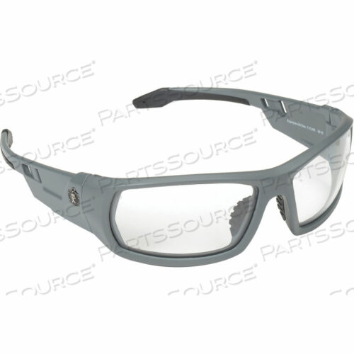 БЕЗОПАСНЫЕ ОЧКИ SKULLERZ ODIN С ЗАТУМАННОЙ ОЧКОЙ, ПРОЗРАЧНОЙ АФ ЛИНЗОЙ, МАТОВОЙ СЕРОЙ ОЧКОЙ