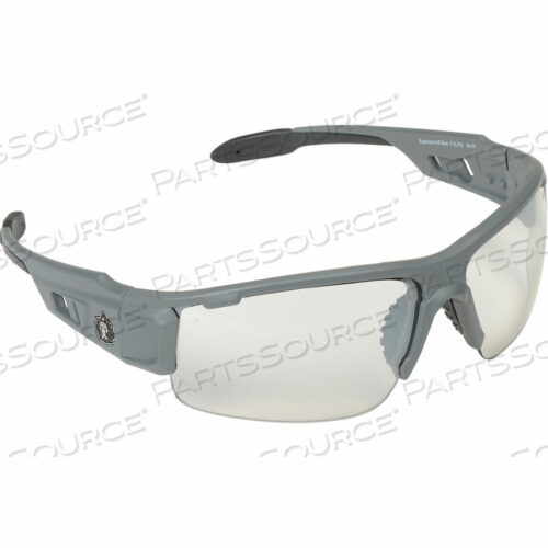 ЗАЩИТНЫЕ ОЧКИ SKULLERZ DAGR, ЛИНЗЫ ДЛЯ ПОМЕЩЕНИЙ И УЛИЦ, МАТОВО-СЕРАЯ ОПРАВА