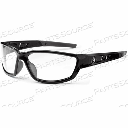 ЗАЩИТНЫЕ ОЧКИ SKULLERZ KVASIR, ПРОЗРАЧНЫЕ ЛИНЗЫ, ЧЕРНАЯ ОПРАВА