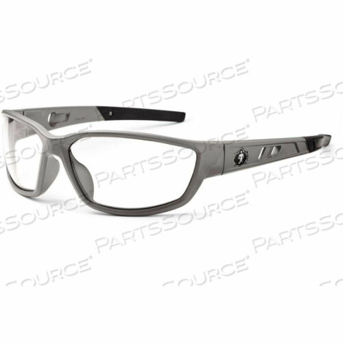 ЗАЩИТНЫЕ ОЧКИ SKULLERZ KVASIR, ПРОЗРАЧНЫЕ ЛИНЗЫ, МАТОВО-СЕРАЯ ОПРАВА