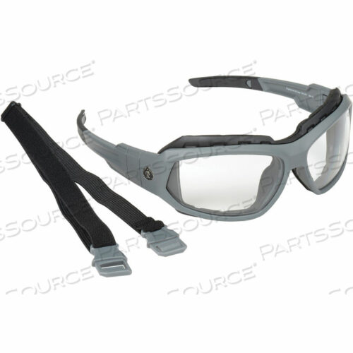 ЗАЩИТНЫЕ ОЧКИ SKULLERZ LOKI С АНТИЗАПОТОМ, ПРОЗРАЧНОЙ ЛИНЗОЙ AF, МАТОВО-СЕРАЯ ОПРАВА