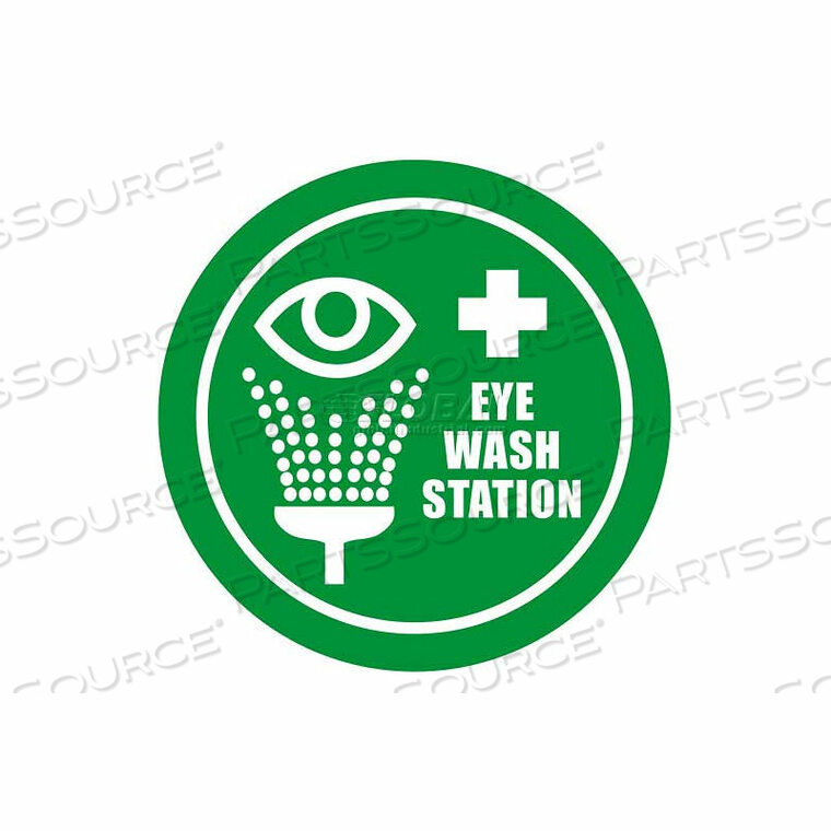 OEM#: DS-SIGN 12-0247DURASTRIPE 12 КРУГЛЫЙ ЗНАК - СТАНЦИЯ ДЛЯ ПРОМЫВАНИЯ ГЛАЗ от ERGOMAT INC.