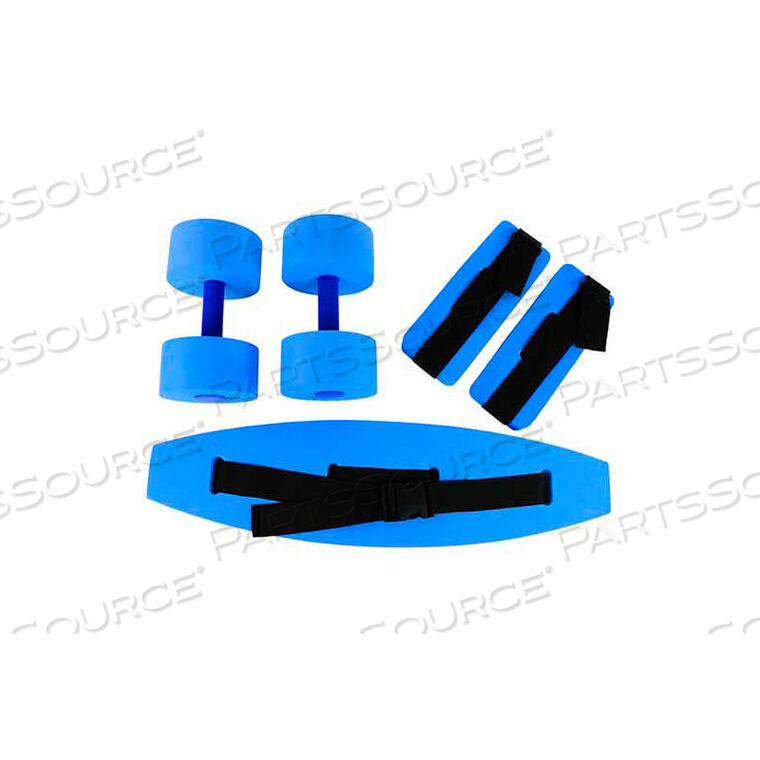 OEM#: 20-4201BCANDO DELUXE AQUATIC FERCISE KIT (ПОЯС ДЛЯ БЕГА, МАНЖЕТЫ ДЛЯ ЛОДЫЖКИ, РУЧКИ), СРЕДНИЙ, СИНИЙ от Fabrication Enterprises