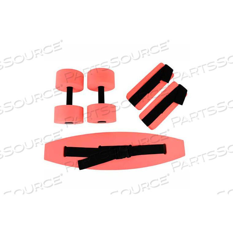 OEM#: 20-4201RCANDO DELUXE AQUATIC FERCISE KIT (ПОЯС ДЛЯ БЕГА, МАНЖЕТЫ ДЛЯ ЛОДЫЖКИ, РУЧКИ), СРЕДНИЙ, КРАСНЫЙ от Fabrication Enterprises