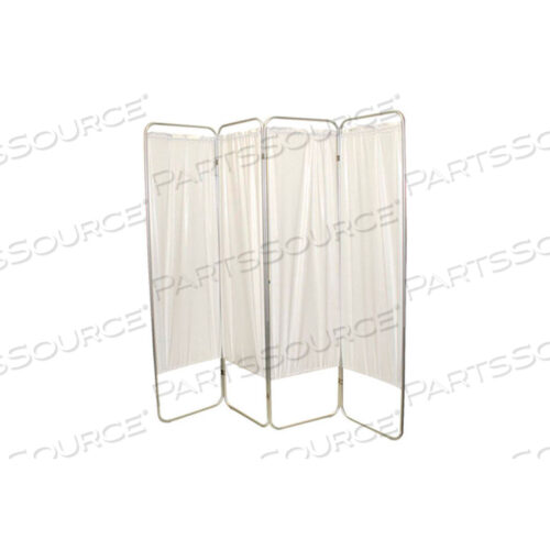 OEM#: 65-0102WFEI STANDARD 4-PANEL PRIVACY SCREEN, 6 MIL VINYL PANELS, 62W X 68H, WHITE by Fabrication Enterprises