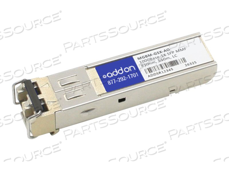 ДОПОЛНЕНИЕ - МОДУЛЬ ПРИЕМОПЕРЕДАТЧИКА SFP (MINI-GBIC) (ЭКВИВАЛЕНТ: AMER NETWORKS MGBM-GSX) - GIGE - 1000BASE-SX - LC MULTI-MODE - ДО 1800 ФУТОВ - 850 НМ - СООТВЕТСТВУЕТ TAA