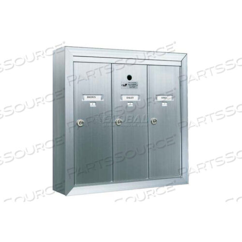 OEM#: 12503SMSHAPVERFACE MOUNT VERTICAL 1250 SERIES, 3-ДВЕРНЫЙ ПОЧТОВЫЙ ЯЩИК, АНОДИРОВАННЫЙ АЛЮМИНИЙ от Florence Manufacturing Company