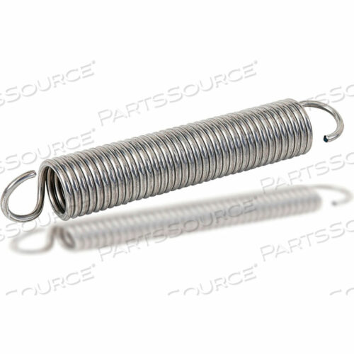 EXTENSION SPRING - 0.38 O.D. X 0.0475 WIRE DIA. - MBHD - ZINC - USA - PKG OF 6 - GARDNER