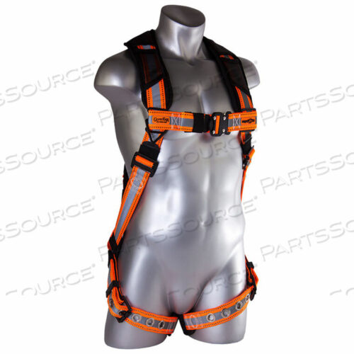 OEM#: 21056ОБВЯЗКА CYCLONE, СВЕТООТРАЖАЮЩАЯ ЛЕНТА, БЫСТРОСЪЕМНОЕ СОЕДИНЕНИЕ НА ГРУДИ, ПРЯЖКА-ЯЗЫЧОК НА НОГАХ, S, 130-332LBS от Guardian Fall Protection