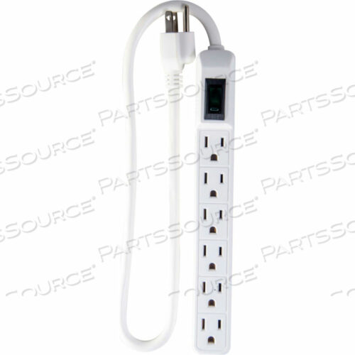 OEM#: GG-16103MINGOGREEN POWER, 6-РОЗЕТОЧНЫЙ МИНИ-ФИЛЬТР, 2,5 В, 90 ДЖОУЛЕЙ, БЕЛЫЙ от Perf Power Go Green