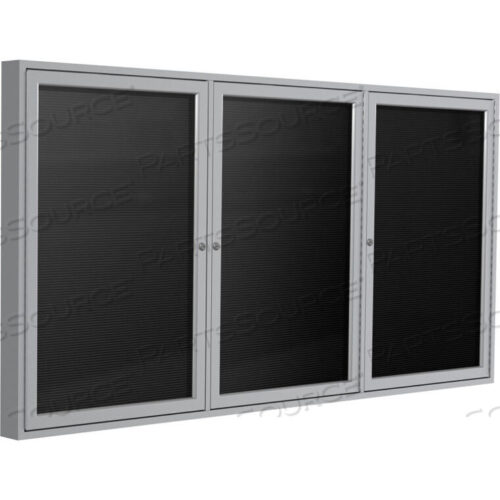 OEM#: PA33672BX-BKENЗАКРЫТАЯ ДОСКА ДЛЯ ПИСЕМ - ДЛЯ УЛИЦЫ / ВНУТРИ - 3 ДВЕРИ - ЧЕРНАЯ ФЛАНЕЛЬ С СЕРЕБРЯНОЙ РАМКОЙ - 36 X 72 от Ghent