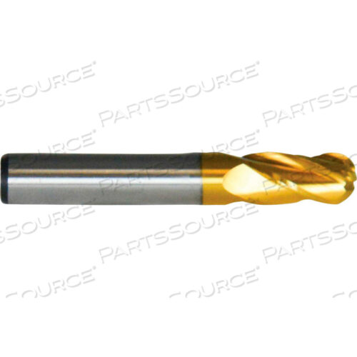 HGC-4B-TN ОДНОКОНЦЕВАЯ ФРЕЗА HSS-COBALT С 4 ЗУБЬЯМИ И СФЕРИЧЕСКИМ КОНЦОМ, 1/2 X 1/2 X 1-1/4 X 3-1/4