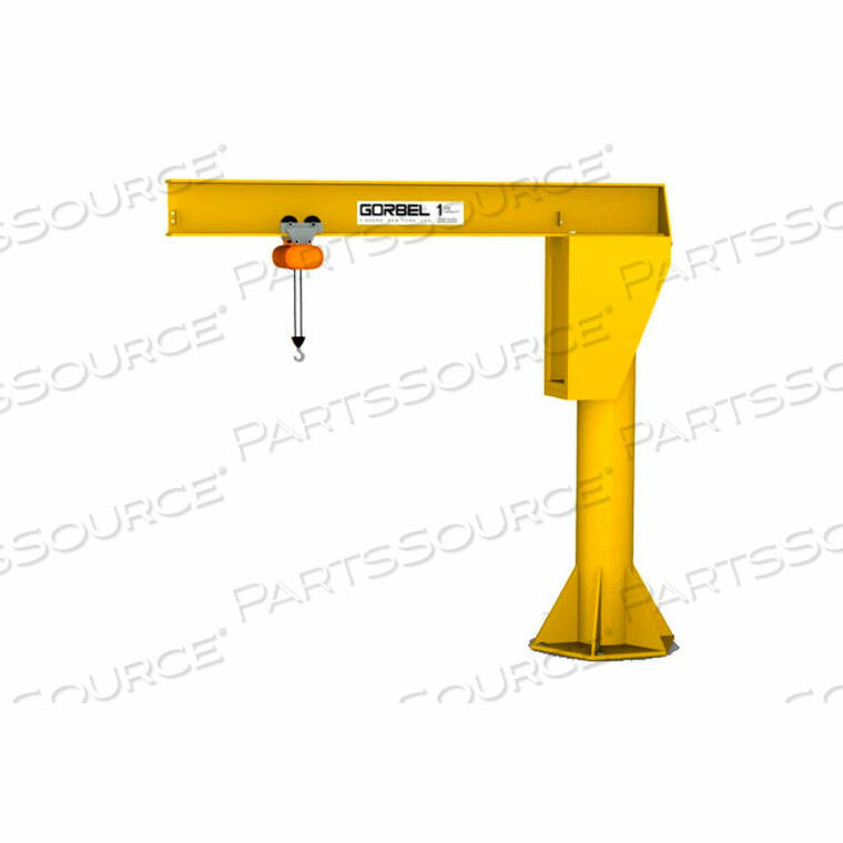 OEM#: FS300-NP6-100-10-12HD СВОБОДНОСТОЯЩИЙ КОНСОЛЬНЫЙ КРАН, ПРОЛЕТ 12 И ВЫСОТА ПОД СТРЕЛОЙ 10, ГРУЗОПОДЪЕМНОСТЬ 2000 ФУНТОВ от Gorbel, Inc.
