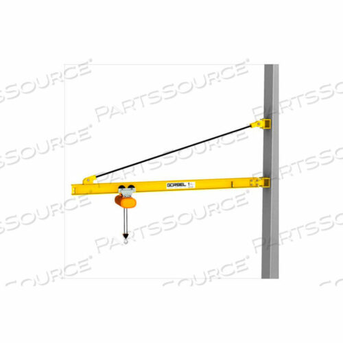 OEM#: WB100-100-08HD WALL BRACKET JIB CRANE, 8 SPAN & 200 ROTATION, 2000 LB CAPACITY by Gorbel, Inc.
