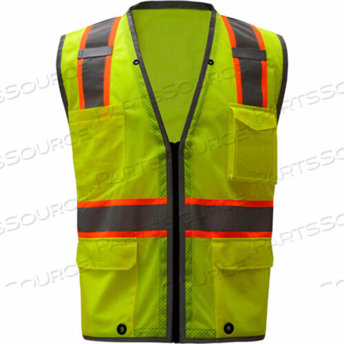 OEM#: 1701-2XL1701, ЖИЛЕТ ЗАЩИТНЫЙ КЛАССА 2 СВЕРХПРОЧНЫЙ, ЛАЙМОВЫЙ, 2XL от GSS Safety LLC