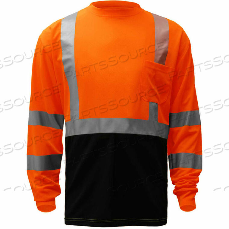 OEM#: 5114-XL5114, КЛАСС 3, ФУТБОЛКА ИЗ МИКРОФИБРЫ С ДЛИННЫМИ РУКАВАМИ И ЧЕРНЫМ НИЖОМ, ОРАНЖЕВАЯ, XL от GSS Safety LLC