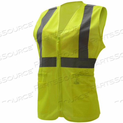 7803, КЛАСС 2, ЖЕНСКИЙ СВЕТООТРАЖАЮЩИЙ ЖИЛЕТ, ЛАЙМ, 4XL/5XL