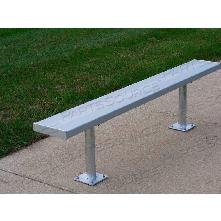 OEM#: TB-SSG1212 ALUMINUM TEAM BENCH WITHOUT BACK AND GALVANIZED STEEL FRAME, SURFACE MOUNT by Gt Grandstands By Ultraplay