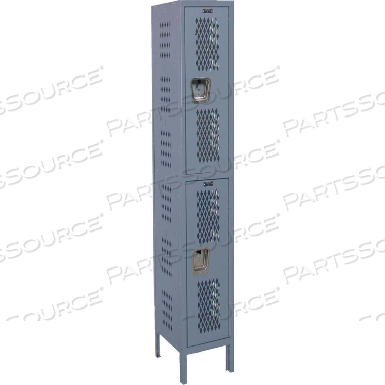 OEM#: U1518-2HV-A-HGU1518-2HV-A ПРОЧНЫЙ ВЕНТИЛИРУЕМЫЙ ШКАФЧИК ДВУХЪЯРУСНЫЙ 15X21X36 2 ДВЕРИ В СБОРЕ ТЕМНО-СЕРЫЙ от Hallowell
