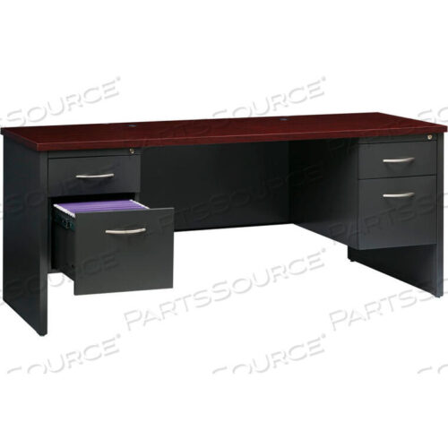 OEM#: 20550МОДУЛЬНЫЙ СТАЛЬНОЙ КОМОДНЫЙ КОМОД - ДВОЙНОЙ ПЬЕДЕСТАЛ - 72 X 24 - УГОЛЬНЫЙ/КРАСНОЕ ДЕРЕВО от Hirsh