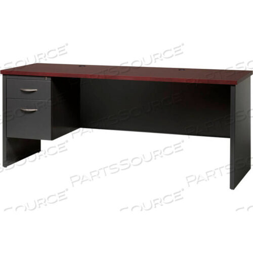 OEM#: 20556МОДУЛЬНЫЙ СТАЛЬНОЙ КОМОДНЫЙ КОМОД - ОДИНОЧНЫЙ ЛЕВЫЙ ПЬЕДЕСТАЛ - 72 X 24 - УГОЛЬНЫЙ/КРАСНОЕ ДЕРЕВО от Hirsh