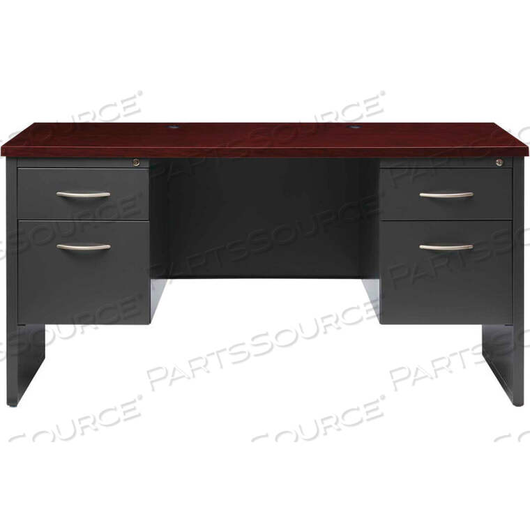 OEM#: 20552МОДУЛЬНЫЙ СТАЛЬНОЙ КОМОДНЫЙ КОМОД - ДВОЙНОЙ ПЬЕДЕСТАЛ - 60 X 24 - УГОЛЬНЫЙ/КРАСНОЕ ДЕРЕВО от Hirsh