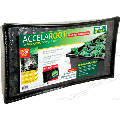 Гидропонный лоток JUMP START ACCELAROOT на 50 ячеек, плоский, со вставкой и стартовыми пробками