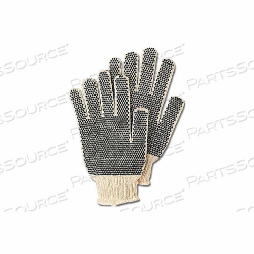 ТРИКОТАЖНЫЕ ПЕРЧАТКИ COMFIWEAR С ПЛАСТИКОВЫМИ ТОЧКАМИ С ОБЕИХ СТОРОН, НАТУРАЛЬНЫЕ, ОДИН РАЗМЕР, 1 ДЮЖИНА