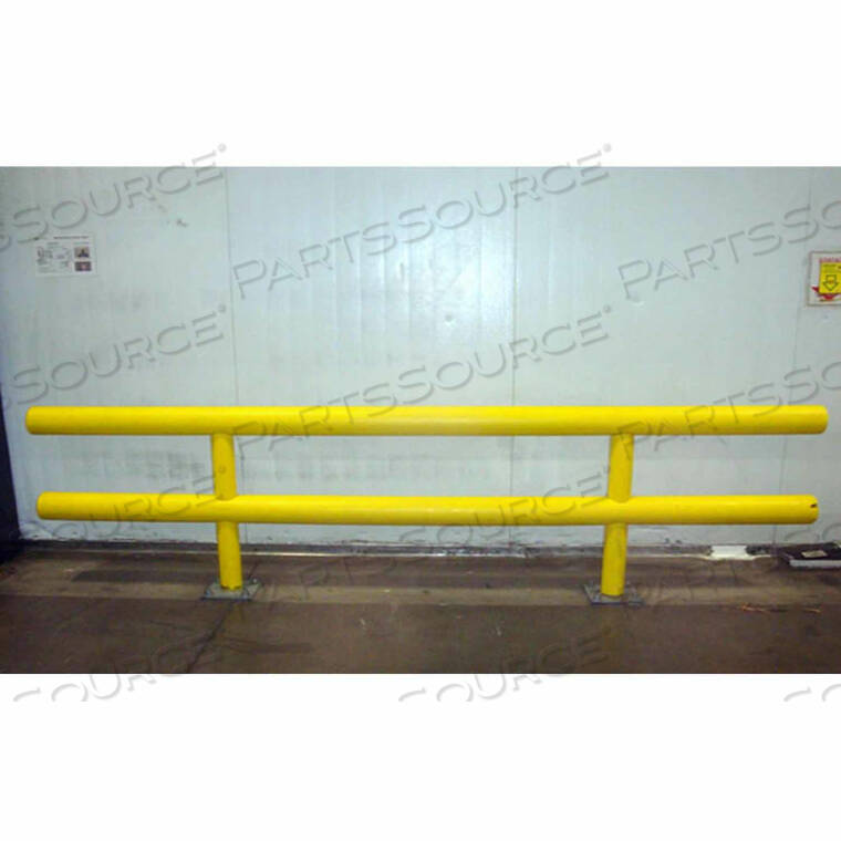 OEM#: GSGR-2-096-36-PSTEEL & HDPE PLASTIC STANDARD TWO-LINE GUARDRAIL, 96 X 36, YELLOW by Ideal Shield