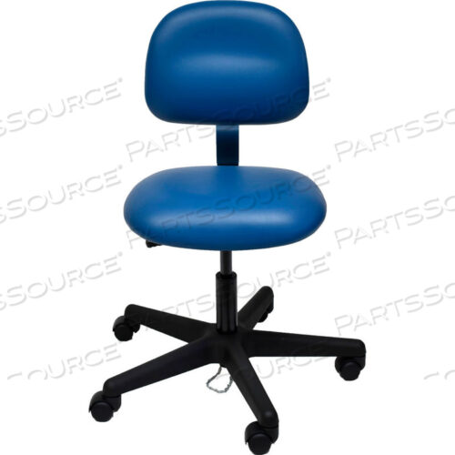 OEM#: 52-VCON BLUE-411ESD-SAFE VINYL CLEAN ROOM CHAIR WITH NYLON BASE WITH DRAG CHAIN BLUE by Industrial Seating