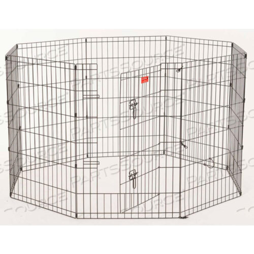 OEM#: ZW 11636LUCKY DOG HEAVY DUTY ЗАГОН ДЛЯ ТРЕНИНГА СОБАК С КОЛЫШКАМИ 24 Ш X 36 В, ЧЕРНЫЙ от Jewett Cameron Companies