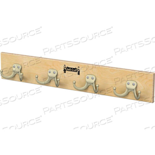 OEM#: 0764JCНАСТЕННАЯ ВЕЛЕСНАЯ ВЕШАЛКА - 4 КРЮЧКА от Jonti-Craft Inc