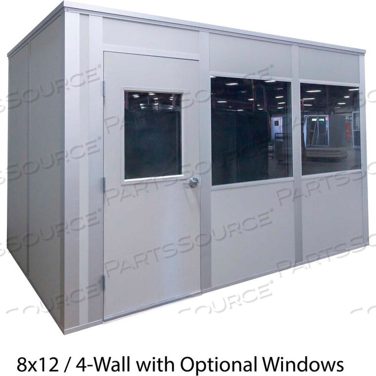 OEM#: G_DG884000INPLANT OFFICE, СЕРЫЙ ВИНИЛ ВНУТРИ И ВНЕШНЕ, 8X8, 4 СТЕНК, КЛАСС ПОЖАРОПРОЧНОСТИ A И ЗВУК STC31 от Porta-King