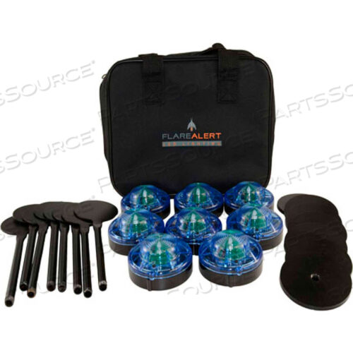 Комплект аварийных маячков FLAREALERT PRO на батарейках, 8 штук, синий