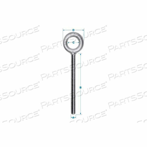 УГЛЕРОДНЫЙ БОЛТ С ПРОУШИНОЙ - 5/8-11 - 4 ХВОСТОВИКА - ОЦИНКОВАННЫЙ - СДЕЛАНО В США