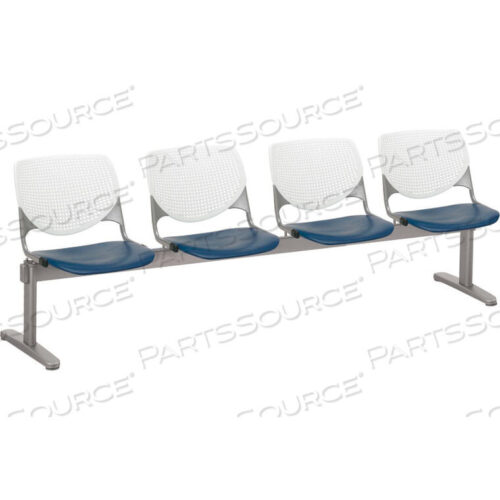 OEM#: 2300BEAM4-BP08-SP03BEAM SEATING ГОСТЕВЫЕ КРЕСЛА - 4 МЕСТА - БЕЛЫЙ/ТЕМНО-СИНИЙ от KFI