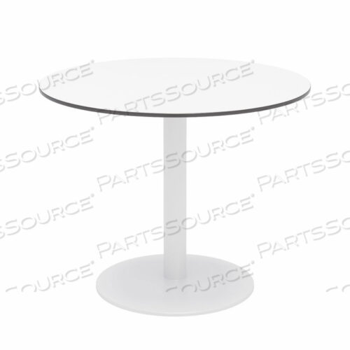 OEM#: OLTP36RD-B2200WH-D35436 КРУГЛЫЙ СТОЛ ДЛЯ УЛИЧНОГО КАФЕ - ДИЗАЙНЕРСКАЯ БЕЛАЯ ФЕНОЛЬНАЯ СТОЛЕШНИЦА - БЕЛАЯ АЛЮМИНИЕВАЯ РАМА - СЕРИЯ IVY от KFI
