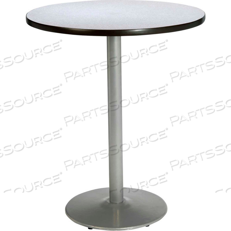 OEM#: T36RD-B1922-SL-GYN-3836 X 42H КРУГЛЫЙ СТОЛ НА ПЬЕДЕСТАЛЕ С ВЫСОТОЙ В СТОЙКУ - СЕРАЯ ТУМАННАЯ СТОЛЕШНИЦА, СЕРЕБРИСТОЕ ОСНОВАНИЕ от KFI