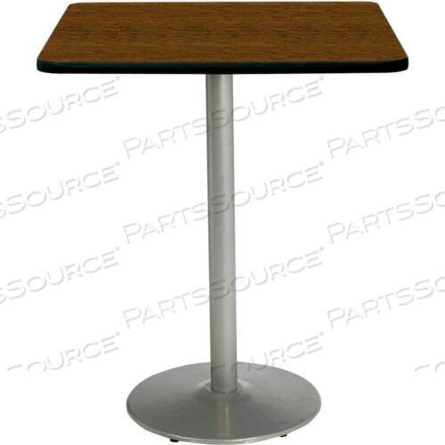 OEM#: T36SQ-B1922-SL-WL-3836W КВАДРАТНЫЙ СТОЛ ДЛЯ БИСТРО - СТОЛЕШНИЦА ИЗ ОРЕХА, КРУГЛОЕ СЕРЕБРЯНОЕ ОСНОВАНИЕ от KFI