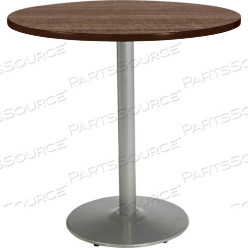 OEM#: T42RD-B1922-SL-7960K-3142 X 36H КРУГЛЫЙ СТОЛ НА ПЬЕДЕСТАЛЕ ВЫСОТОЙ СТОЛЕШНИЦЫ - СТОЛЕШНИЦА ИЗ ТИКА STUDIO - КРУГЛОЕ СЕРЕБРЯНОЕ ОСНОВАНИЕ от KFI