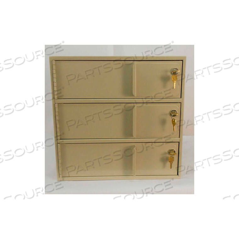 OEM#: 2303-17-BБАНКОВСКОЕ ХРАНИЛИЩЕ И СЕЙФЫ С 3 ОТДЕЛЕНИЯМИ - 16-1/4 Ш X 17 Г X 15-11/16 В ЧЕРНЫЙ от Fenco