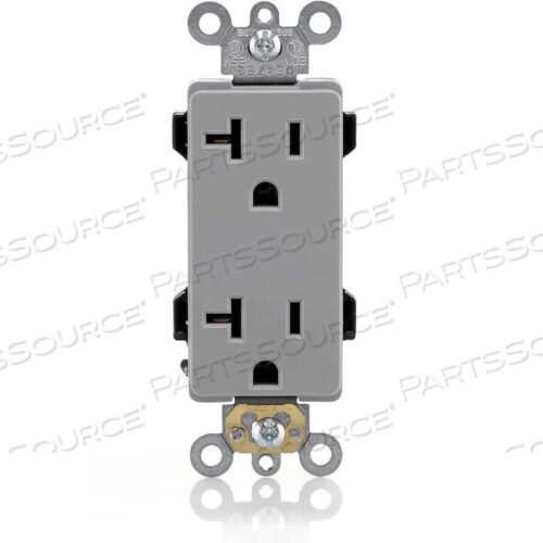 OEM#: 16352-GY16352-GY 20A, 125V, DECORA PLUS DUPLEX REPACTACLE, САМОЗАЗЕМЛЯЮЩАЯСЯ, СЕРАЯ от Leviton