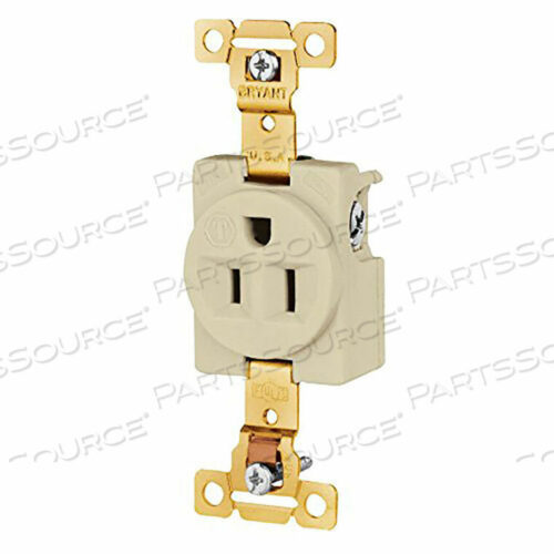 OEM#: 5251-I15A, 125 В, ОДИНАРНАЯ РОЗЕТКА, ЦВЕТ СЛОНОВАЯ КОСТЬ от Leviton