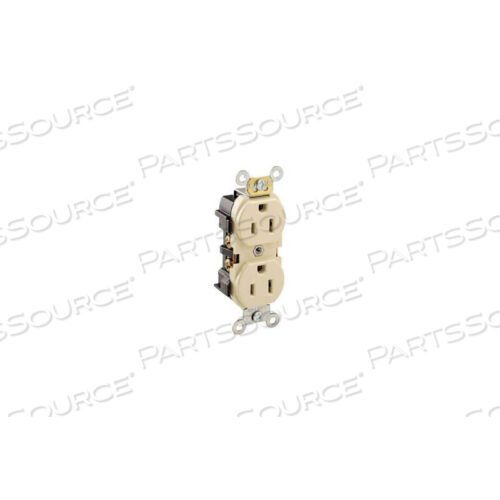 OEM#: 5252-I15A, 125 В, 2P, 3W, ДВУХСТОРОННЯЯ РОЗЕТКА, ПРЯМОЙ КОНЕЦ, ЦВЕТ СЛОНОВАЯ КОСТЬ от Leviton