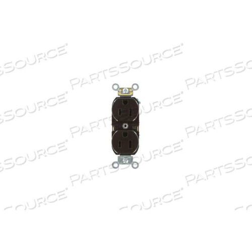 OEM#: 5262-S15A, 125 В, DUPLEX RCPT, САМОЗАЗЕМЛЕНИЕ, CONTRACTOR PACK, КОРИЧНЕВЫЙ от Leviton