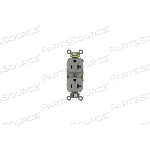 OEM#: 5362-GYS20A, 125 В, DUPLEX RCPT, САМОЗАЗЕМЛЕНИЕ, CONTRACTOR PACK, СЕРЫЙ от Leviton