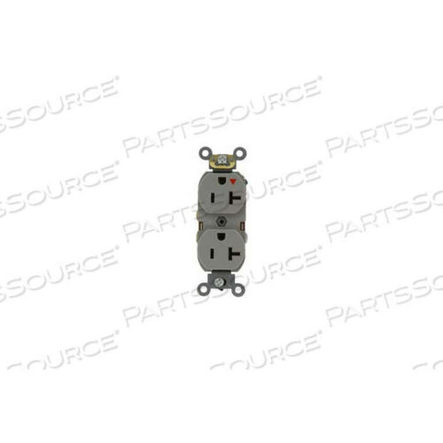 OEM#: 5362-IGG5362-IGG 20A, 125 В, ДВОЙНАЯ РОЗЕТКА, ИЗОЛИРОВАННОЕ ЗАЗЕМЛЕНИЕ, СЕРАЯ - МИН. КОЛ-ВО 24 от Leviton