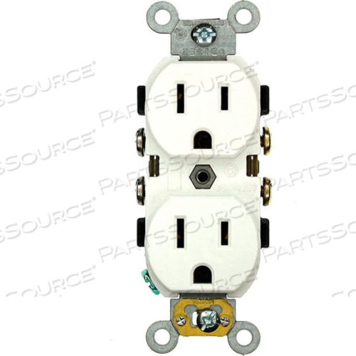 OEM#: CR015-W15A, 125 В, ТОНКАЯ ДВУХСТОРОННЯЯ РОЗЕТКА, БЕЛАЯ от Leviton
