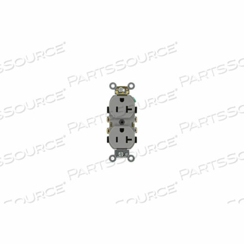 20А, 125В, ТОНКАЯ ДВУХСТОРОННЯЯ РОЗЕТКА, СЕРАЯ