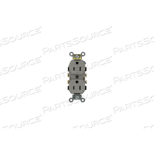 OEM#: CR15-GY15A, 125 В, ДВУХСТОРОННЯЯ РОЗЕТКА, САМОЗАЗЕМЛЕНИЕ, СЕРАЯ от Leviton